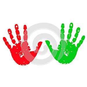 Two colored hands -